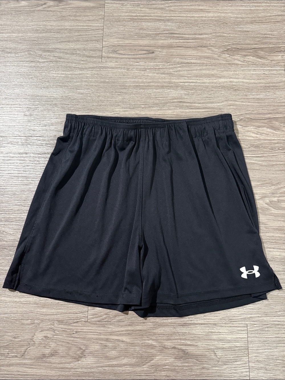 Under Armour Women's Black Athletic Shorts with Logo Sz M